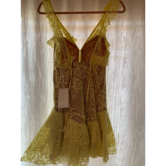 FOR LOVE & LEMONS | Yellow Tati Lace Ruffle Dress - Picture 15 of 15